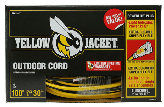 Yellow Jacket 100-ft. Outdoor Extension Cord w/ Lighted Ends