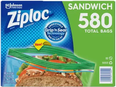 Ziploc Easy Open Tab Sandwich Bags (580 ct.) - kineticshoppe