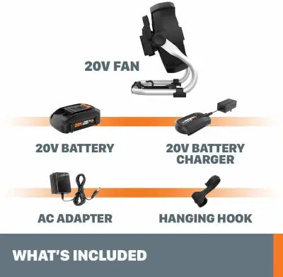 Worx 20V Power Share Cordless 9" Fan - kineticshoppe