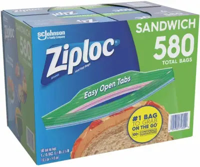 Ziploc Easy Open Tab Sandwich Bags (580 ct.) - kineticshoppe