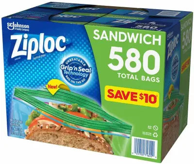 Ziploc Easy Open Tab Sandwich Bags (580 ct.) - kineticshoppe