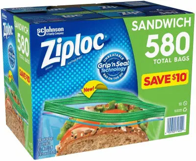 Ziploc Easy Open Tab Sandwich Bags (580 ct.) - kineticshoppe